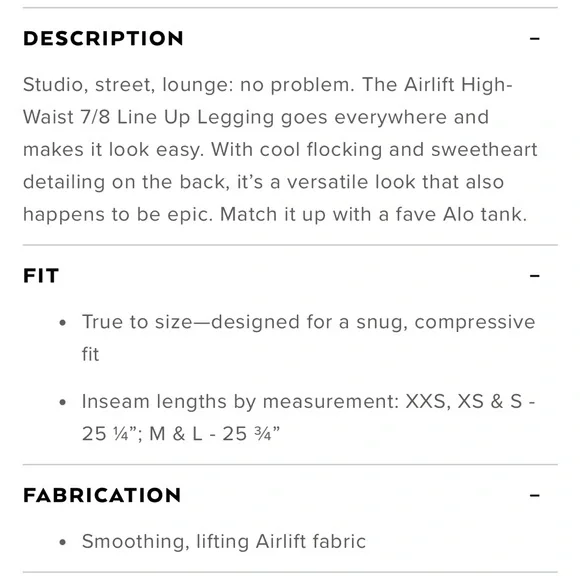 Alo airlift high-waist 7/8 line up leggings